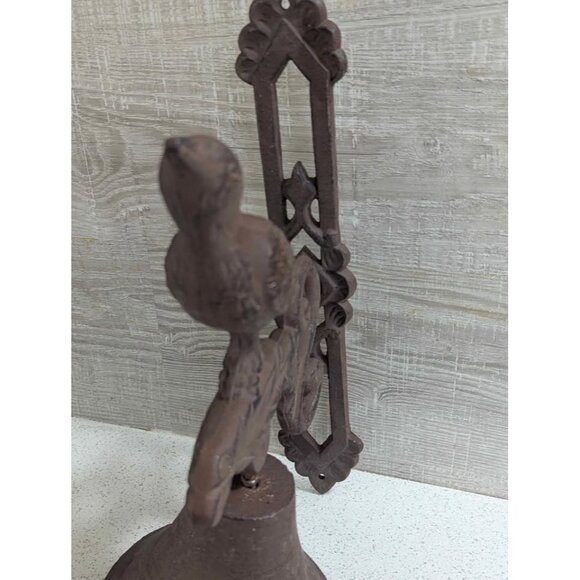Brass and Cast Bell with Bird - Picture 2 of 8